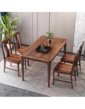 Solid wood dining table and chair combination household western dining table modern simple dining table