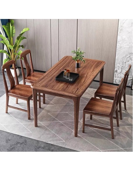 Solid wood dining table and chair combination household western dining table modern simple dining table