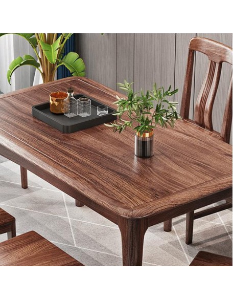 Solid wood dining table and chair combination household western dining table modern simple dining table
