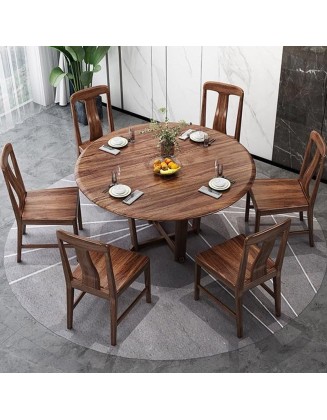 Solid wood round table household round dinner table restaurant furniture dining table