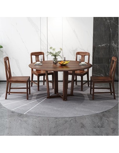 Solid wood round table household round dinner table restaurant furniture dining table