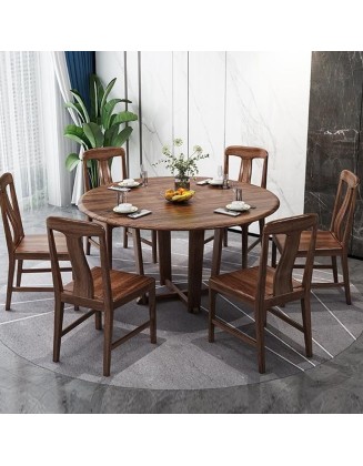 Solid wood round table household round dinner table restaurant furniture dining table