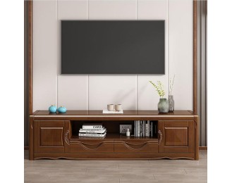 Solid wood TV stand oak log home floor cabinet 2.0 meters simple living room furniture
