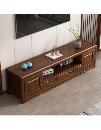 Solid wood TV stand oak log home floor cabinet 2.0 meters simple living room furniture