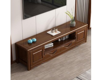 Solid wood TV stand oak log home floor cabinet 2.0 meters simple living room furniture