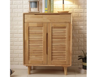 Simple modern solid wood shoe cabinet household doorway cabinet large capacity multi-layer storage cabinet